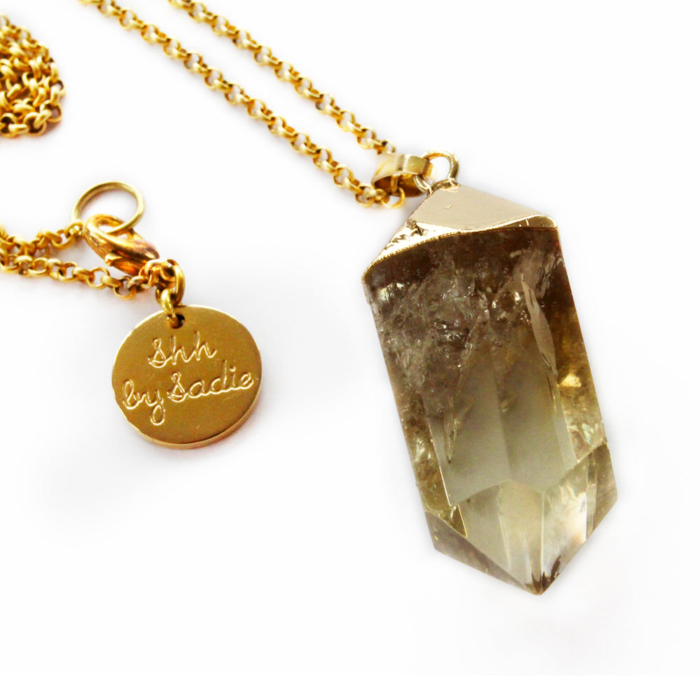 Glow Necklace | Crystal Quartz Rose Quartz Amethyst | Healing Crystal Jewelry | Gemstone Necklace