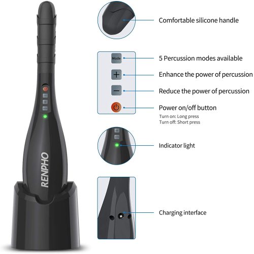 Hand Held Deep Tissue Massager | Electric Percussion | Muscle Relief | Pain Recovery | Portable