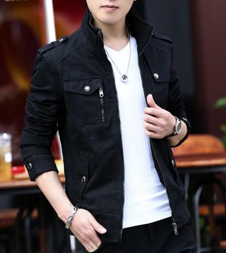 Mens Military Theme Short Jacket | Army Style Fashion | K-Pop Inspired Outerwear | Gothic Military Coat