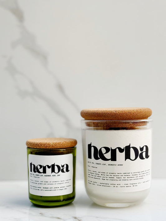 Herba Mood Boosting Botanical Candle | Handmade Aromatherapy | Natural Ingredients | Wellness | Gift