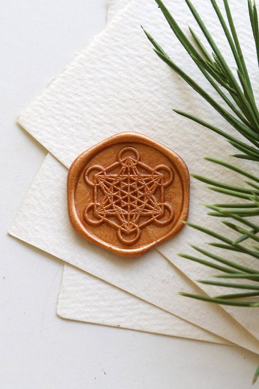 Metatron's Cube Sacred Geometry Wax Seal Stamp | Spiritual Brass Seal | Divine Geometry Tool