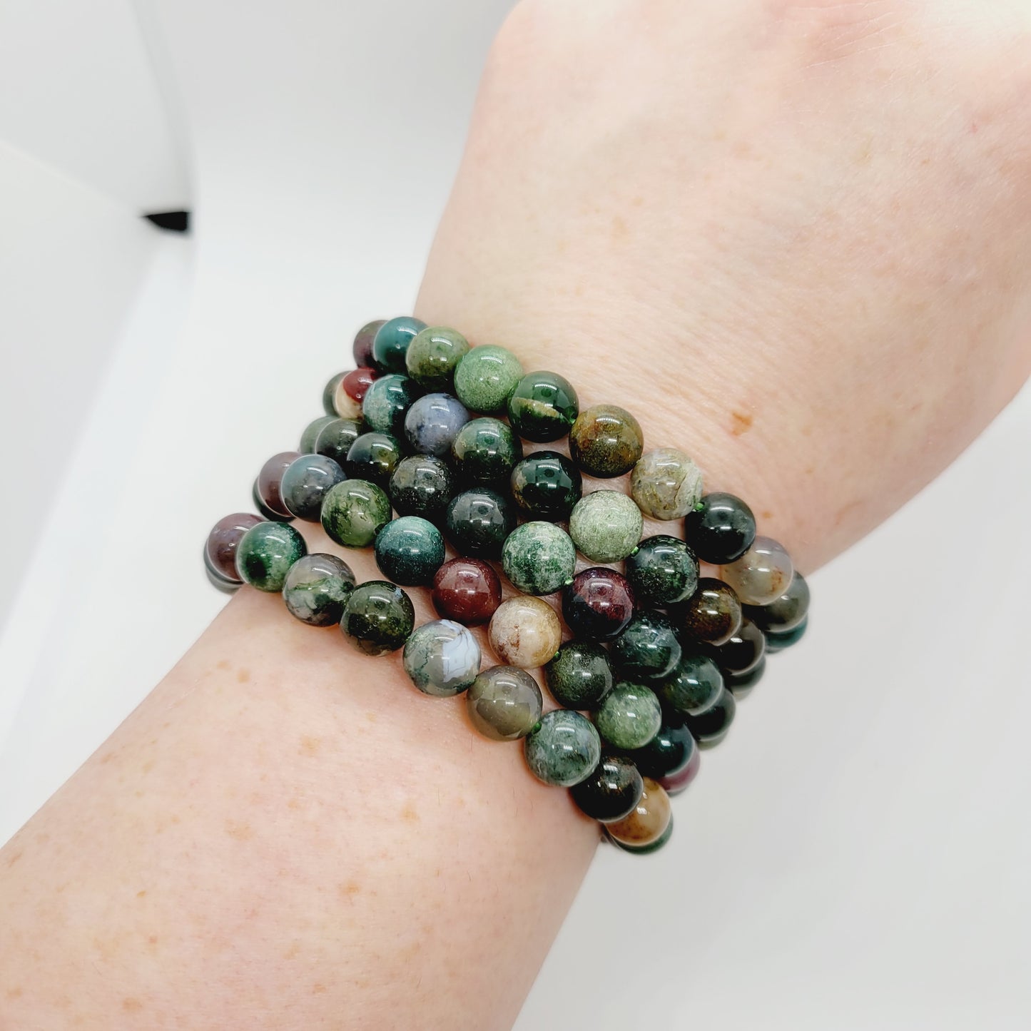 Colorful Agate Stone Bracelet | Semi Precious Reiki Healing | Boho Gemstone Jewelry | 7.5" Stretch