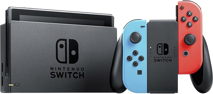 Nintendo Switch Console with Neon Red & Blue Joy-Con V2 | Gaming Console | Portable Handheld | Electronic Games