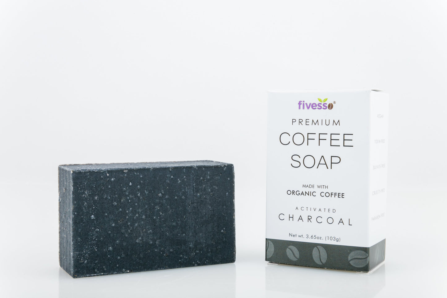 Activated Charcoal Coffee Soap Bar | Organic Vegan | Paraben-Free | Natural Skincare | Cruelty-Free