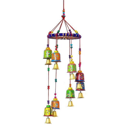 Multicolour Handcrafted Wind Chimes | Decorative Bells | Window Door Wall Hanging | Melodic Home Decor