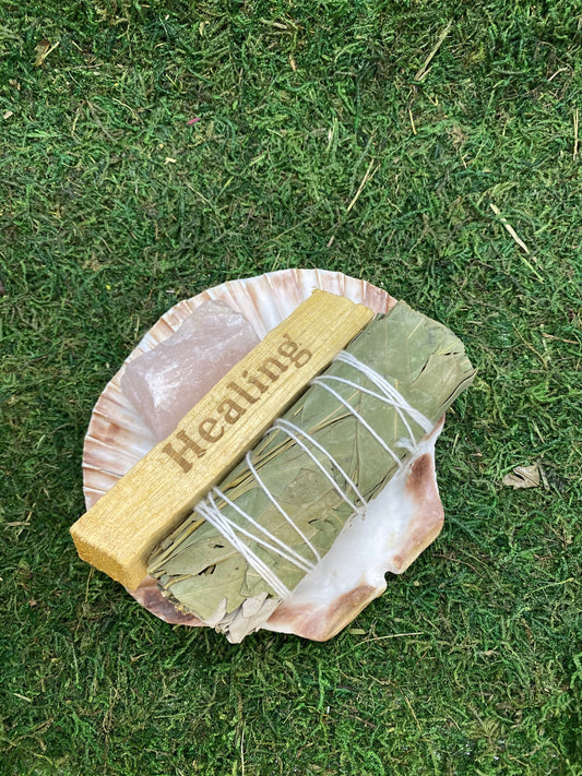 You Matter Too Self-Care Smudge Kit | Rose Quartz Palo Santo | Peppermint Sage | Inner Healing