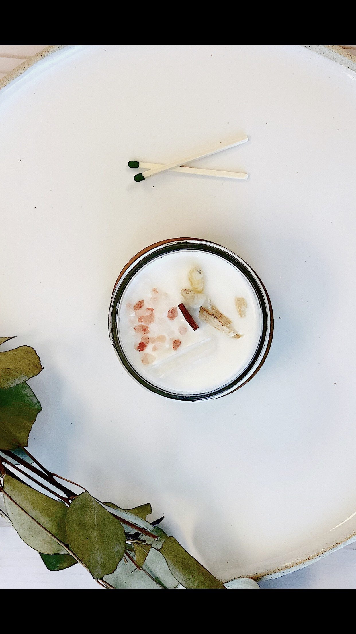 Space Clearing Candle | Intention Candle | Organic Soy Wax | Crystals & Essential Oils | Ritual Candle