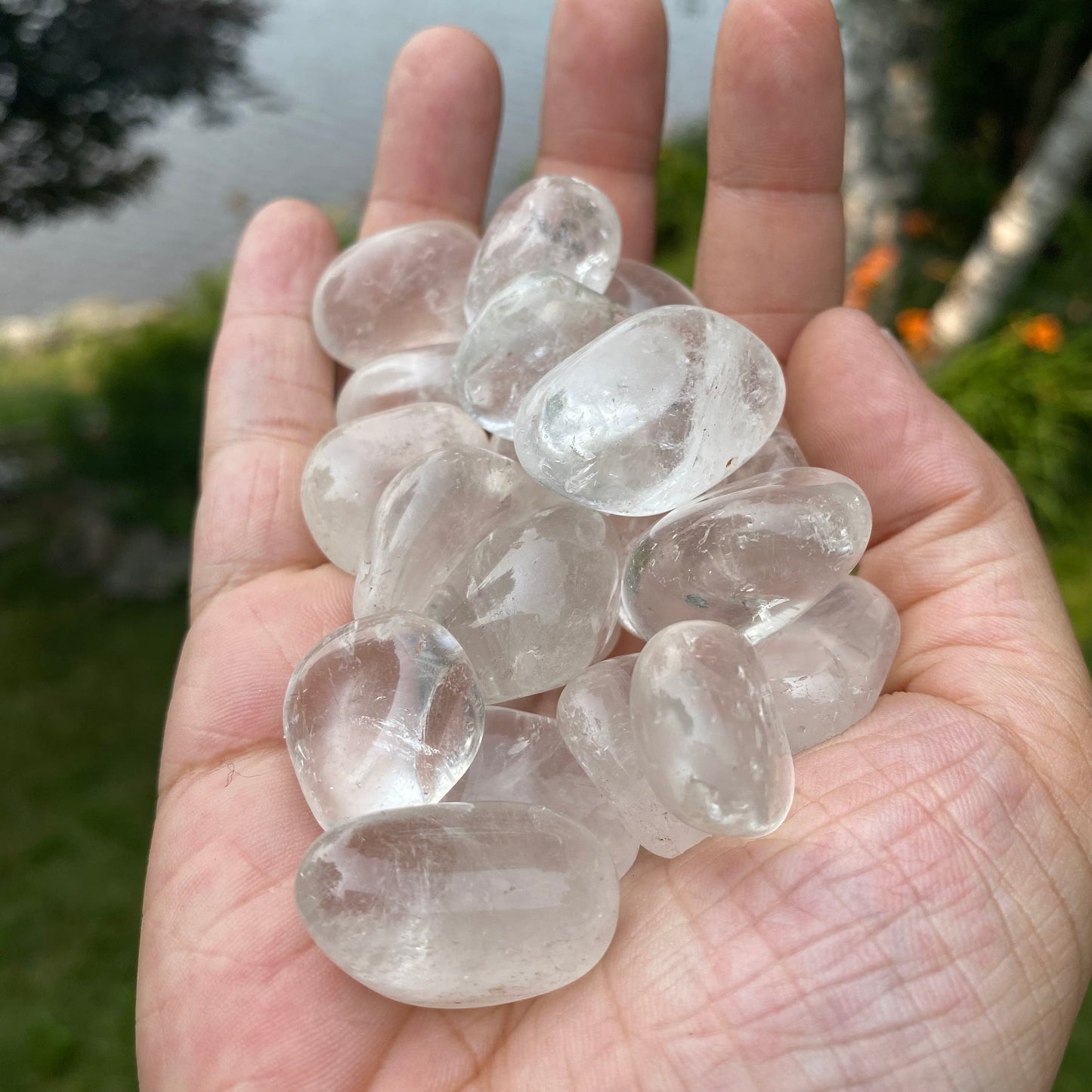 Clear Quartz Tumbled Crystal Stones | Medium-Large | Master Healing Stone | Crown Chakra | Meditation