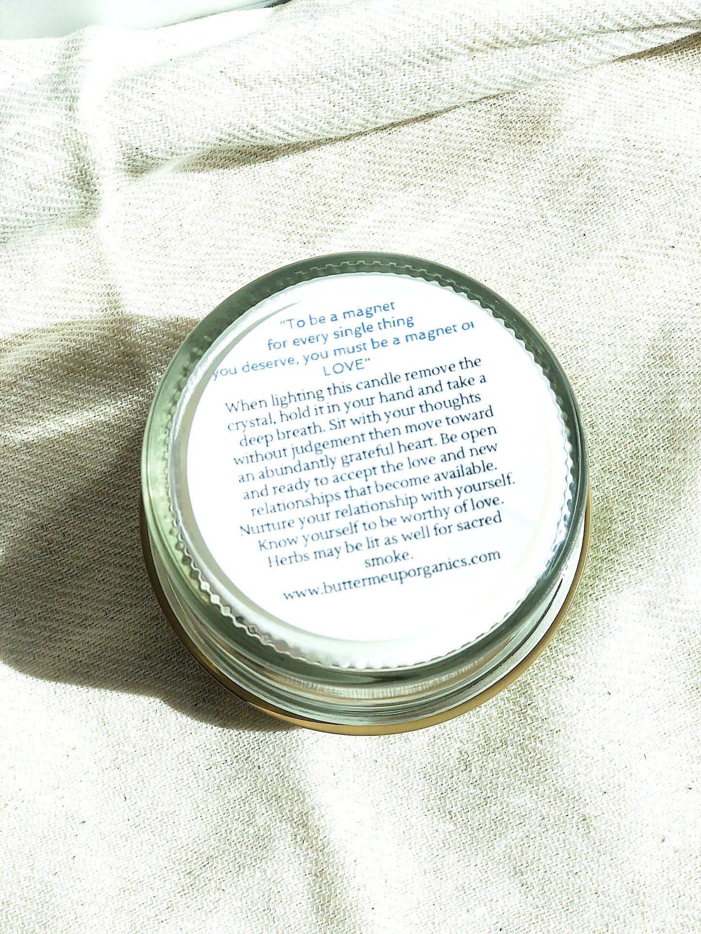 Love Spell Intention Candle | Rose Quartz Crystal | Ritual Candle | Love & Light | Hand Poured Soy
