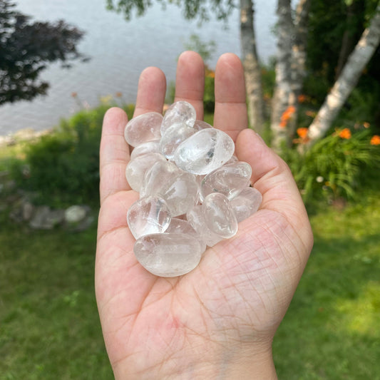 Clear Quartz Tumbled Crystal Stones | Medium-Large | Master Healing Stone | Crown Chakra | Meditation