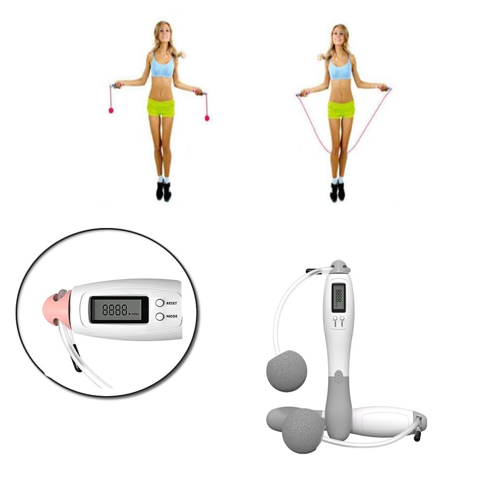 Electronic Jump Skip Rope | Cordless Home Gym Exerciser | Calorie Counter | Full Body Workout | Fitness