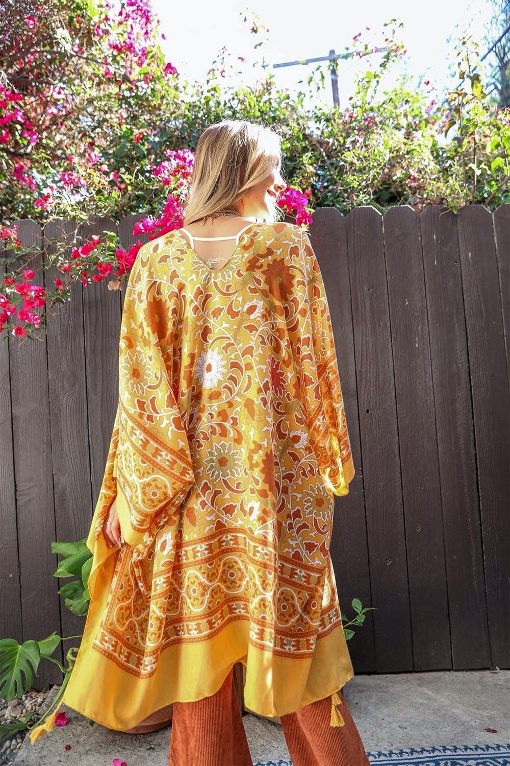 Moroccan Touch Tapestry Kimono | Light Linen Kimono | Witchy Wardrobe | Boho Flowy Cover-Up