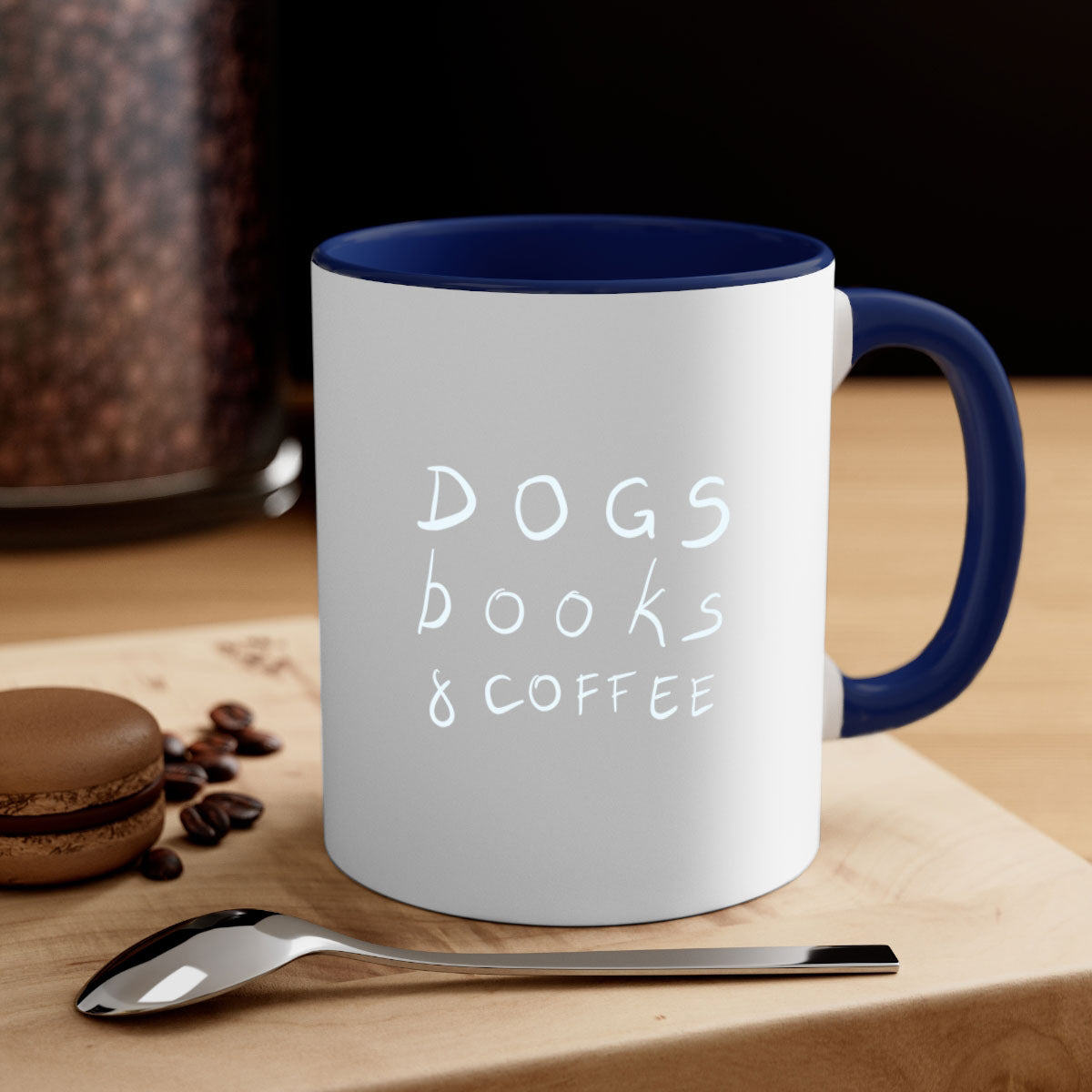 Dogs Books and Coffee Mug | 11oz & 15oz | Ceramic Coffee Cup | Dog Lovers | Book Enthusiasts