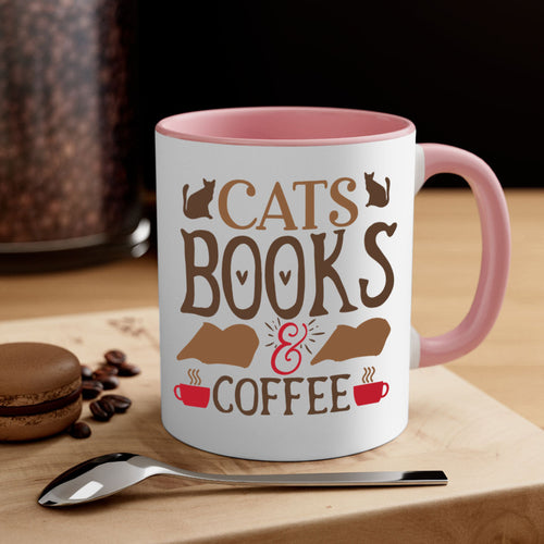 Cats Books Coffee Style Mug | 11oz & 15oz | Ceramic Coffee Cup | Cat Lovers | Book Enthusiasts