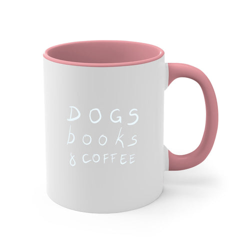 Dogs Books and Coffee Mug | 11oz & 15oz | Ceramic Coffee Cup | Dog Lovers | Book Enthusiasts