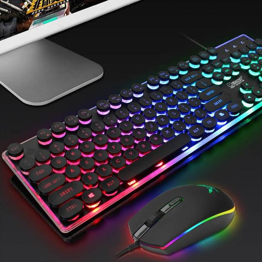 Dragon LED Backlight Gaming Keyboard Mouse Set | USB Wired | PC Gaming | Esports | RGB Lighting