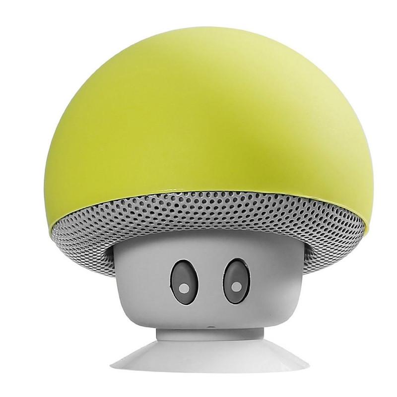 Portable Wireless Mushroom Bluetooth Speakers | Built-in Mic | Suction Cup | Compact Design | Gift