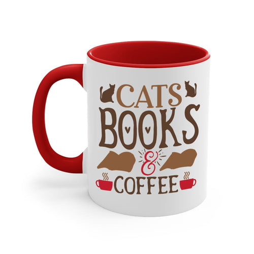 Cats Books Coffee Style Mug | 11oz & 15oz | Ceramic Coffee Cup | Cat Lovers | Book Enthusiasts