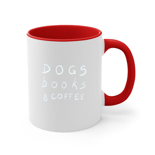 Dogs Books and Coffee Mug | 11oz & 15oz | Ceramic Coffee Cup | Dog Lovers | Book Enthusiasts