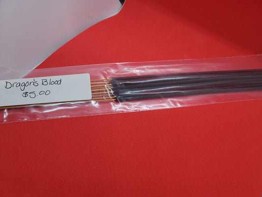 Dragon's Blood Incense | 10 Sticks | Cleansing & Protection | Pine Amber Sandalwood | Smoke Cleansing