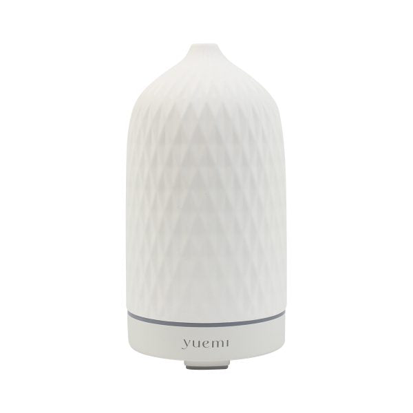 Yuemi Zen Breeze Essential Oil Ceramic Diffuser | Diamond Pattern | Noiseless Heat-Free | 500 Sq Ft Coverage